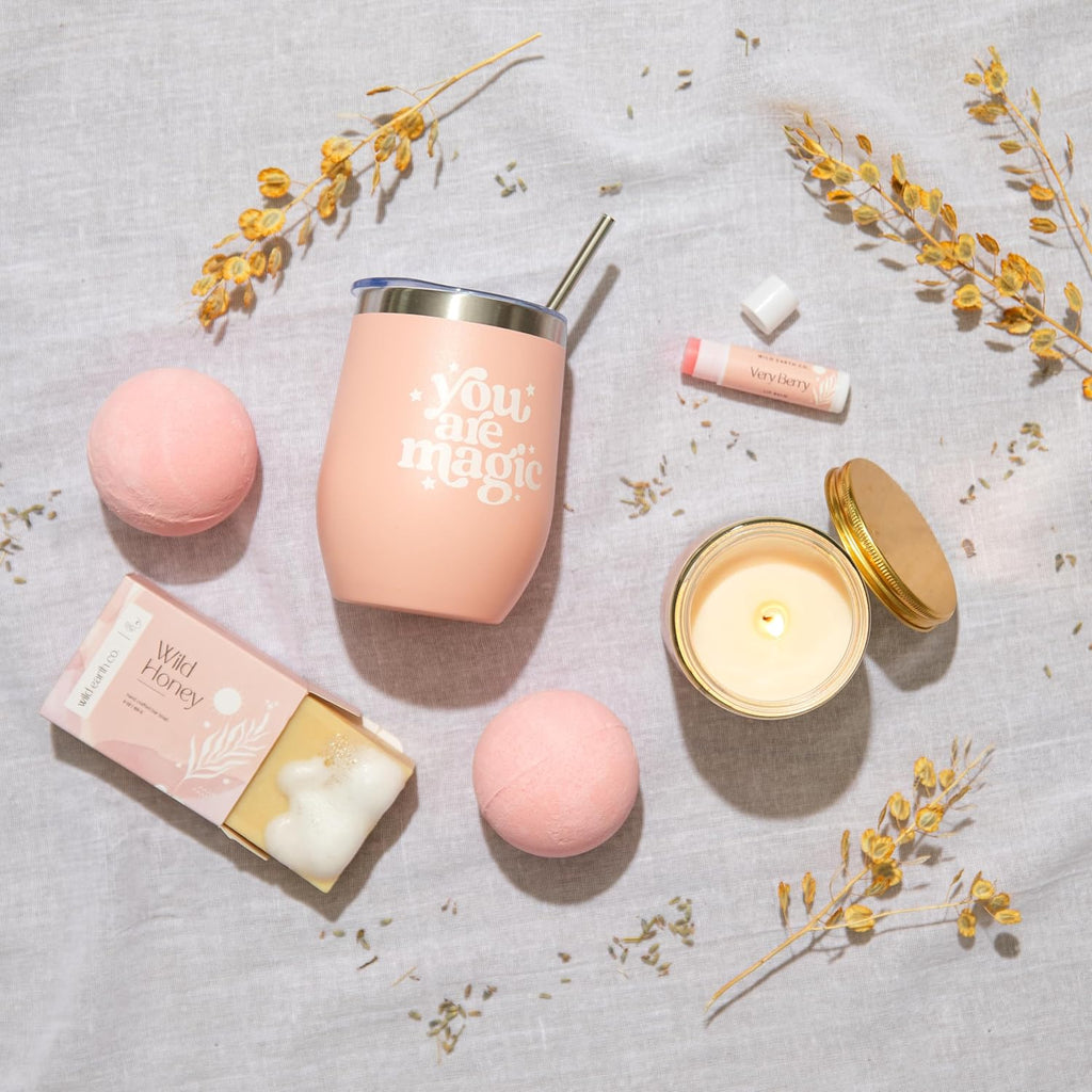 for Women - Birthday Edition | Gift Box for Her | Thinking of You Gift Basket with Mug, Scented Candle, Bath Bombs, Soap + More | Unique Gift Ideas